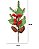 PICK NATALINO COM BERRIRES VERMELHAS E PINHAS 36CM - Imagem 2