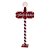 ENFEITE PLACA NATALINA COM LUZ EM METAL E PLASTICO VM E BR - 115CM - Imagem 1