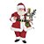 PAPAI NOEL DECORATIVO  COM DECORACAO NATALINA - 27CM - Imagem 1