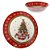 BOWL NATALINO EM VIDRO COM ARVORE DE NATAL E PRESENTES - Imagem 1