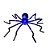 ARANHA ARADIA HALLOWEEN COM LUZ ROXA OLHO E CORPO 70CM 3AAA - Imagem 1