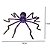 ARANHA ARADIA HALLOWEEN COM LUZ ROXA OLHO E CORPO 70CM 3AAA - Imagem 2