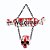 PLACA P/ PORTA WELCOME SANGRENTA HALLOWEEN COM CAVEIRA 40CM - Imagem 1