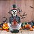 ENFEITE DE RESINA CAVEIRA COM CARTOLA E BOWL HALLOWEEN - Imagem 2