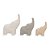 TRIO DE ESCULTURA ELEFANTE EM CERAMICA MART 18CM - Imagem 1