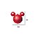 JOGO 4 BOLAS LISA E GLITTER VERMELHO MICKEY DISNEY 8CM - Imagem 2