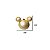 JOGO 4 BOLAS LISA E GLITTER DOURADO MICKEY DISNEY 8CM - Imagem 2