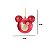 CJ 02 BOLAS MICKEY NATALINA C/GLITTER VERM VERDE 10CM DISNEY - Imagem 2