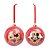 JG 4 BOLAS NATALINAS MICKEY E MINNIE COM BENGALA 8CM DISNEY - Imagem 2
