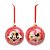 JOGO 6 BOLAS NATALINAS MICKEY E MINNIE MOUSE COM BENGALA 6CM - Imagem 2