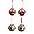 JG 4 BOLAS NATALINAS MICKEY E MINNIE MOUSE XADREZ 8CM DISNEY - Imagem 1