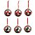 JOGO 6 BOLAS NATALINAS MICKEY E MINNIE XADREZ 6CM DISNEY - Imagem 1