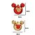 JG 4 BOLAS NATALINAS MICKEY C\ GLITTER VERM E OURO 8CM DISNEY - Imagem 3