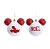 JOGO 2 BOLAS NATALINAS MICKEY COM GLITTER VERM 10CM DISNEY - Imagem 1