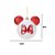 JOGO 6 BOLAS LACO SAPATO BOLSA VERM BRANCO MINNIE 6CM DISNEY - Imagem 2