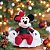 PELUCIA NATALINA MINNIE COM ROUPA XADREZ E LACO 32CM DISNEY - Imagem 2