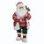 PAPAI NOEL DECORATIVO C/ SACO DE FOLHAS E BOTAS BRANCAS 65CM - Imagem 1