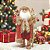 PAPAI NOEL DECOR COM CAJADO DOURADO E SACO DE PRESENTES 46CM - Imagem 2