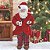 PAPAI NOEL COLECIONAVEL DECOR C ROUPAO CALCA XADREZ 28CM - Imagem 2