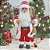 PAPAI NOEL COM SACO DE PRESENTES E SKI COM GORRO 60CM - Imagem 2