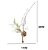 GALHO DECORATVIO NATALINO MEDIO NEVADO COM PINHA 40CM - Imagem 2