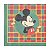 GUARDANAPO NATALINO DE PAPEL MICKEY XADREZ VERMELHO E VERDE - Imagem 1