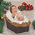 ESCULTURA MENINO JESUS NA MANJEDOURA PECA DE PRESEPIO 9CM - Imagem 2