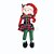 BONECO ELFO COM VESTIDO XADREZ E GORRO NATALINO 26CM - Imagem 1