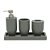 KIT EM POLIRRESINA PARA BANHEIRO - 4 PCS CINZA MART - Imagem 1