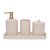 KIT EM POLIRRESINA PARA BANHEIRO 4 PCS OFF WHITE MART - Imagem 1