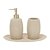KIT EM POLIRRESINA PARA BANHEIRO - 3PCS BEGE MART - Imagem 1
