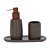 KIT EM POLIRRESINA PARA BANHEIRO 3 PCS MARROM MART - Imagem 1