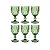 CJ 6 TACAS AGUA VIDRO DIAMOND VERDE 325ML - Imagem 1