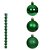 CJ 12 BOLAS MISTAS NATALINAS COM TUBO VERDE 5CM FLORARTE - Imagem 3