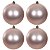 CJ 4 BOLAS NATALINAS FOSCAS ROSA CLARO TUBO 10CM FLORARTE - Imagem 1