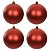 BOLAS NATALINAS FOSCAS NO TUBO 4 UN VERMELHO 10CM FLORARTE - Imagem 1