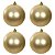 BOLAS NATALINA FOSCAS NO TUBO C/4 UN DOURADO 10CM FLORARTE - Imagem 1