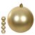 BOLAS NATALINA FOSCAS NO TUBO C/4 UN DOURADO 10CM FLORARTE - Imagem 4
