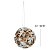 BOLA NATALINA DECOR ARAMADA MARROM E BRAN 10CM FLORARTE 1un - Imagem 3