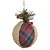 BOLA NATALINA DECORADA VERMELHO E VERDE 13X10CM FLORARTE 1un - Imagem 1