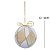 BOLA NATALINA DECORADA CHAMPANHE E BRANCO 10CM FLORARTE 1un - Imagem 3