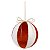 BOLA NATALINA DECORADA VERMELHO E BRANCO 10CM FLORARTE - Imagem 1
