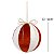 BOLA NATALINA DECORADA VERMELHO E BRANCO 10CM FLORARTE - Imagem 3