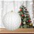CJ 02 BOLAS NATALINAS DECORADAS PVC BRANCO 10CM FLORARTE - Imagem 2