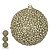 CJ 3 BOLAS NATALINAS DECORADA C/GLITTER PVC CHAMPANHE 8CM - Imagem 3