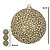 CJ 3 BOLAS NATALINAS DECORADA C/GLITTER PVC CHAMPANHE 8CM - Imagem 4