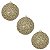 CJ 3 BOLAS NATALINAS DECORADA C/GLITTER PVC CHAMPANHE 8CM - Imagem 1