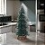 MINI ARVORE NATAL FLOCKED VERDE E BRANCO 20CM FLORARTE - Imagem 2