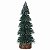 MINI ARVORE NATAL FLOCKED VERDE E BRANCO 20CM FLORARTE - Imagem 1
