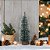MINI ARVORE NATAL FLOCKED VERDE E BRANCO 25cm (FLORARTE) - Imagem 2